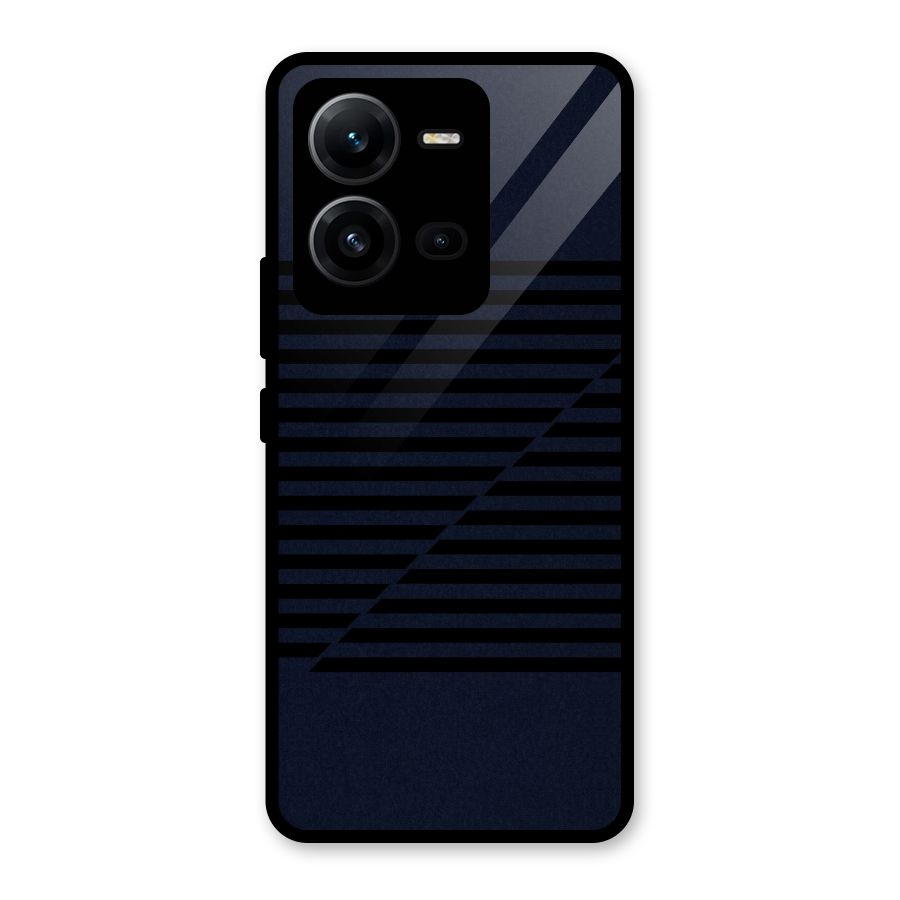 Classic Stripes Cut Glass Back Case for Vivo V25