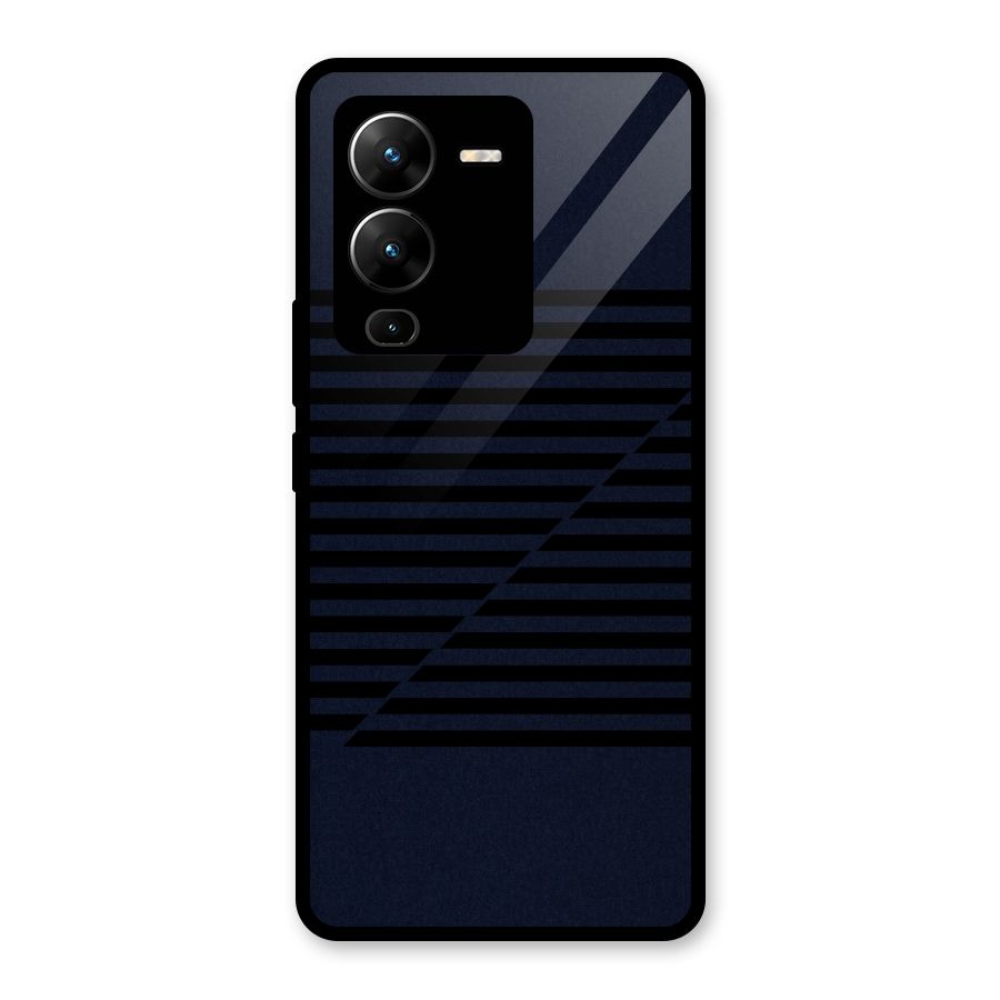 Classic Stripes Cut Glass Back Case for Vivo V25 Pro