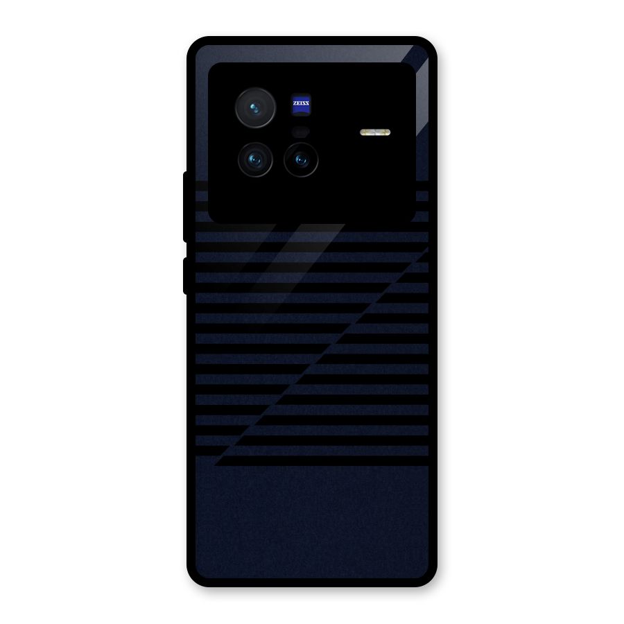 Classic Stripes Cut Glass Back Case for Vivo X80