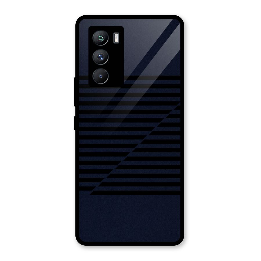 Classic Stripes Cut Glass Back Case for Vivo iQOO 9 SE