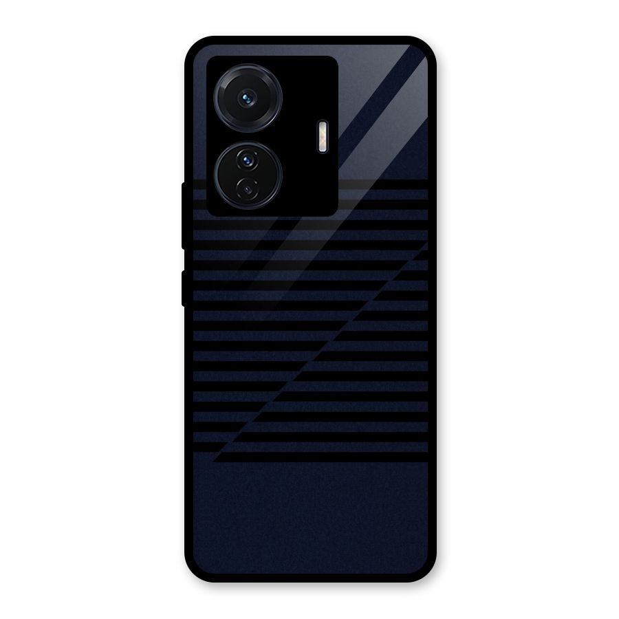 Classic Stripes Cut Glass Back Case for Vivo iQOO Z6 Pro