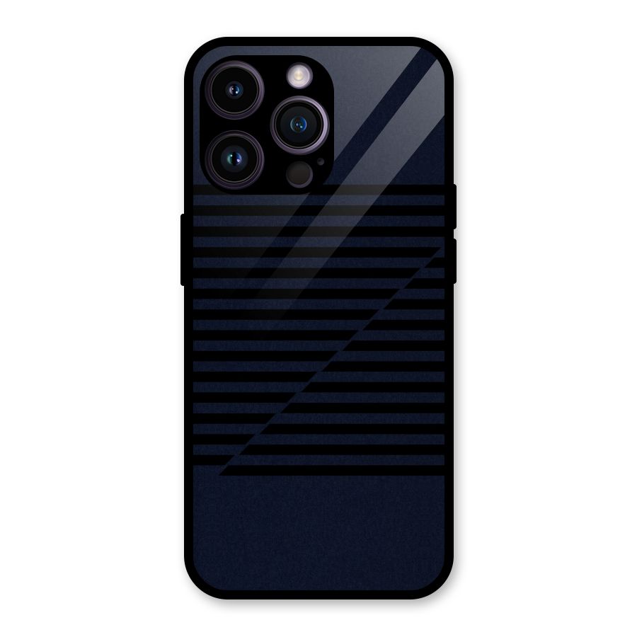 Classic Stripes Cut Glass Back Case for iPhone 14 Pro Max