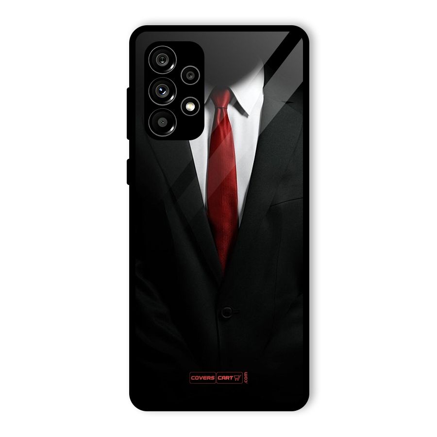 Classic Suit Glass Back Case for Galaxy A73 5G