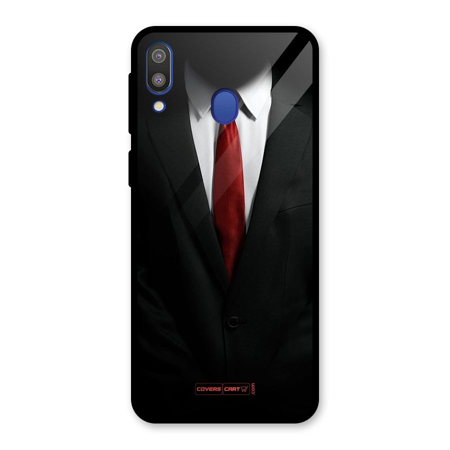 Classic Suit Glass Back Case for Galaxy M20