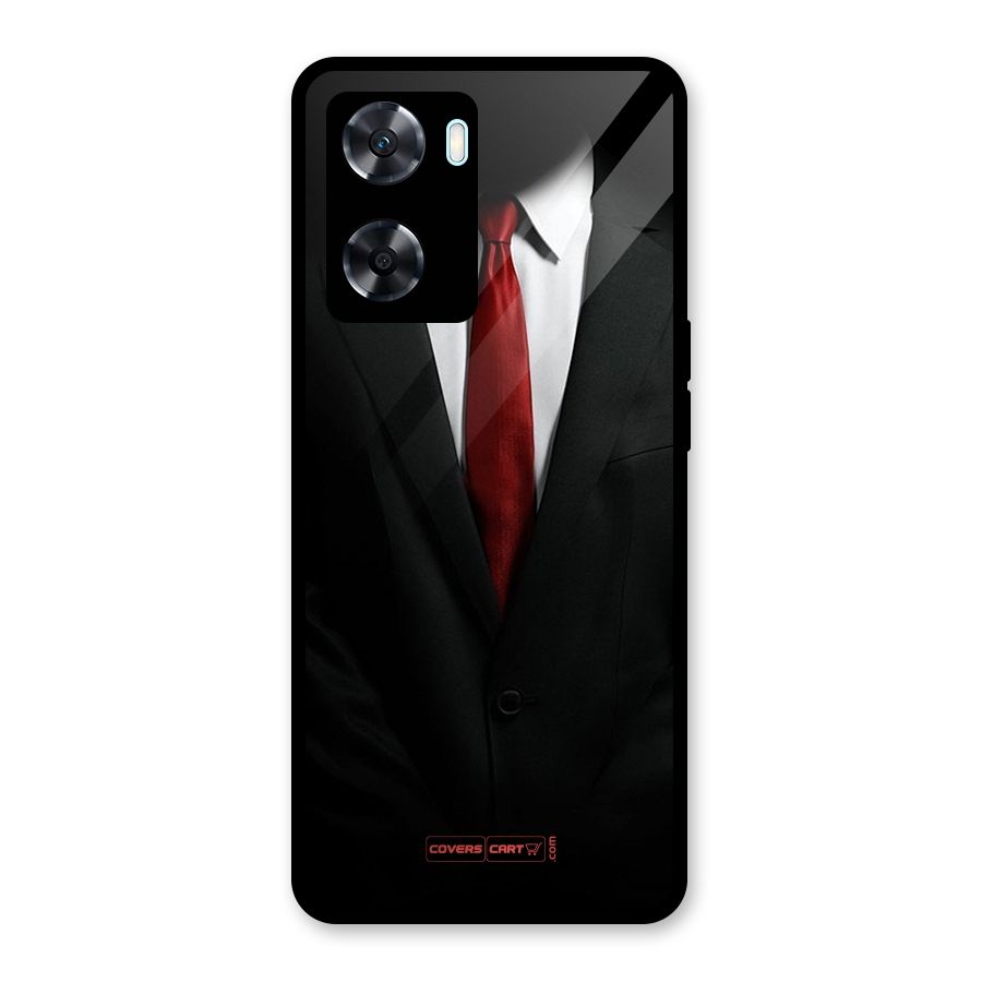Classic Suit Glass Back Case for Oppo A77