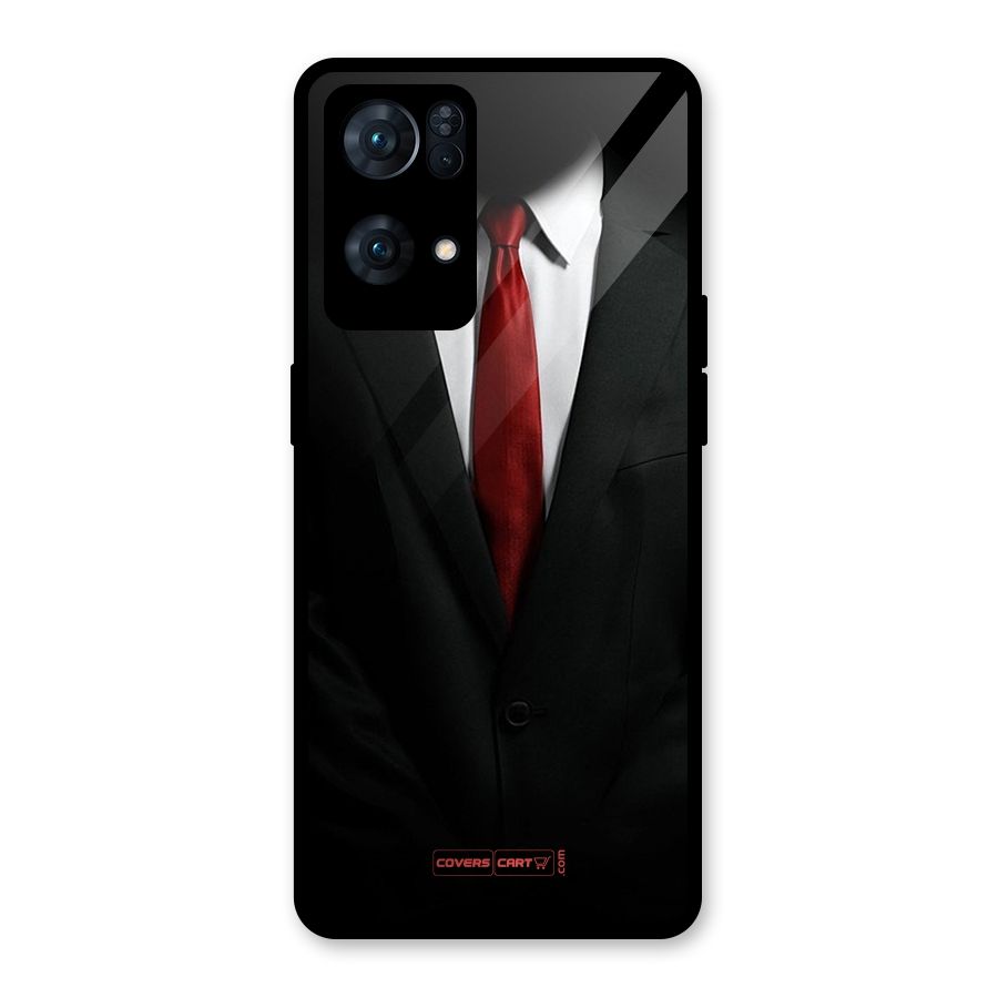 Classic Suit Glass Back Case for Oppo Reno7 Pro 5G