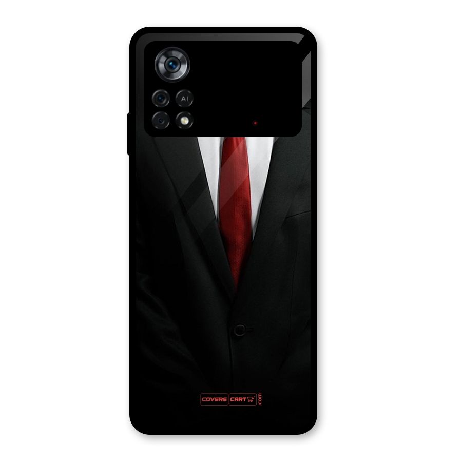 Classic Suit Glass Back Case for Poco X4 Pro 5G