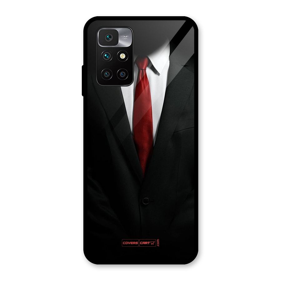 Classic Suit Glass Back Case for Redmi 10 Prime