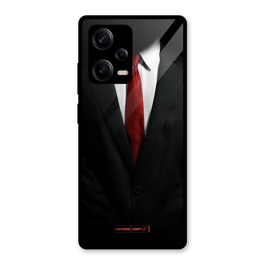 Classic Suit Glass Back Case for Redmi Note 12 Pro