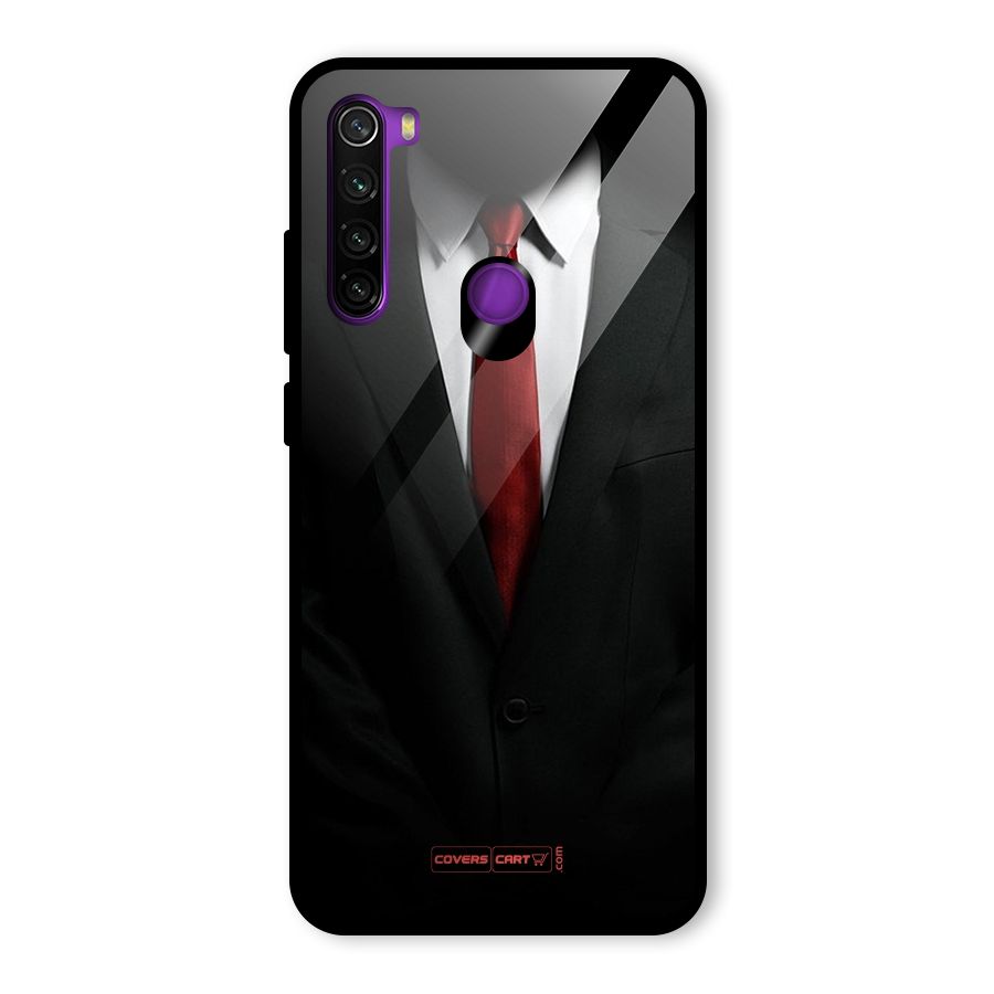 Classic Suit Glass Back Case for Redmi Note 8