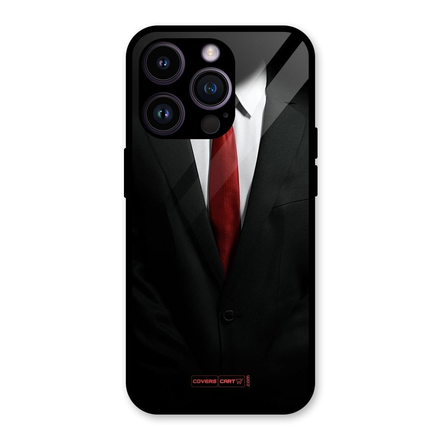 Classic Suit Glass Back Case for iPhone 14 Pro