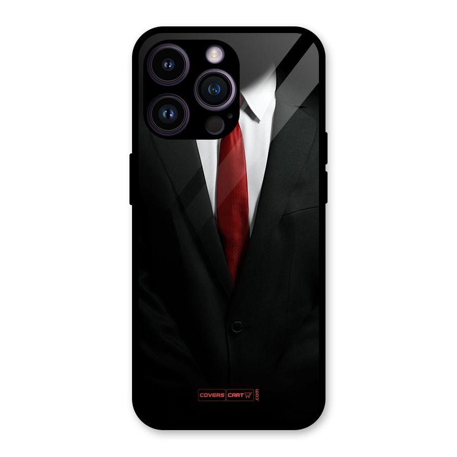 Classic Suit Glass Back Case for iPhone 14 Pro Max