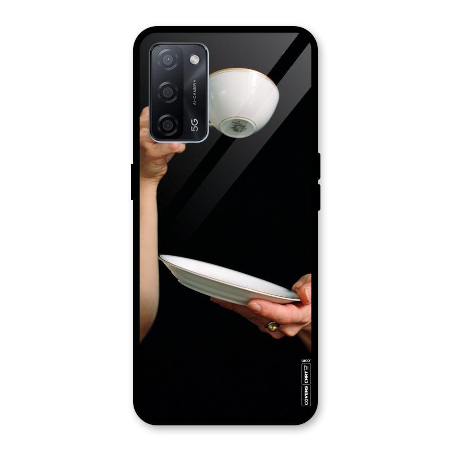 Classic Tea Cup Glass Back Case for Oppo A53s 5G