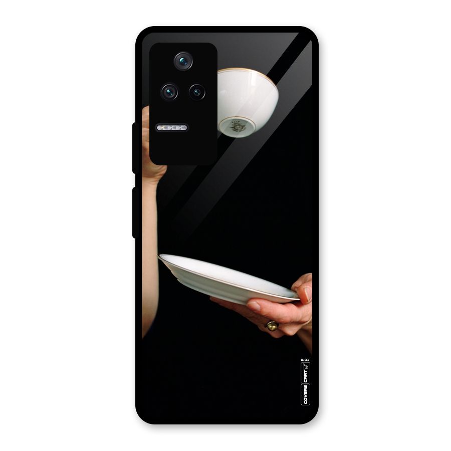 Classic Tea Cup Glass Back Case for Poco F4 5G