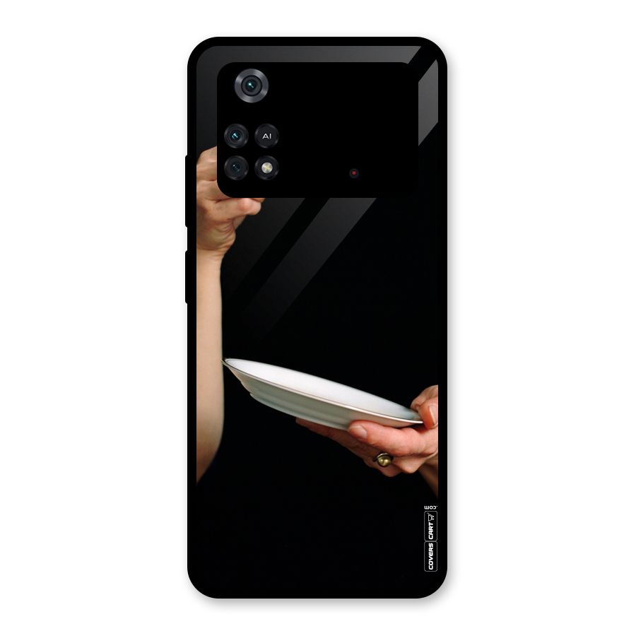 Classic Tea Cup Glass Back Case for Poco M4 Pro 4G