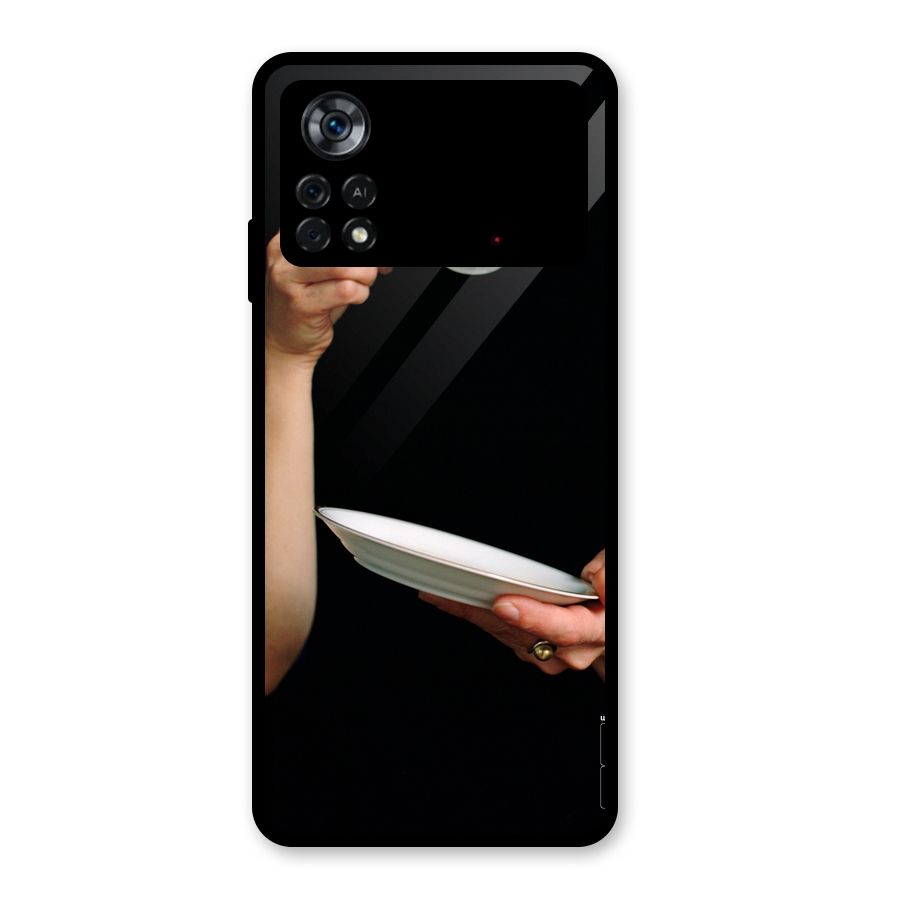 Classic Tea Cup Glass Back Case for Poco X4 Pro 5G