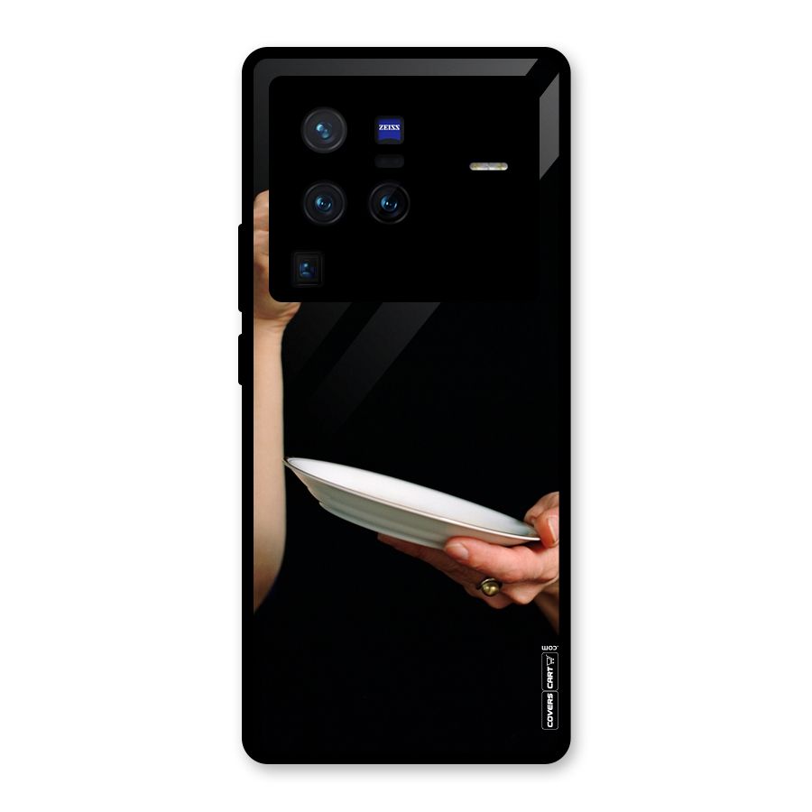 Classic Tea Cup Glass Back Case for Vivo X80 Pro