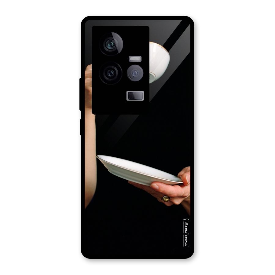 Classic Tea Cup Glass Back Case for Vivo iQOO 11 5G