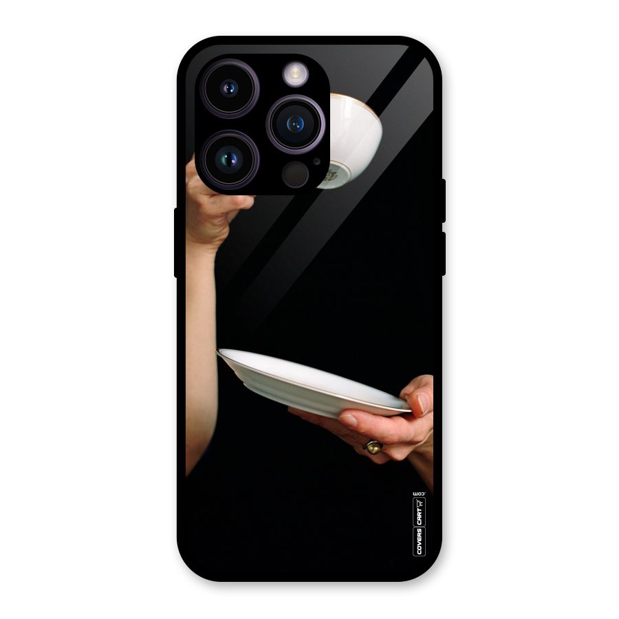 Classic Tea Cup Glass Back Case for iPhone 14 Pro