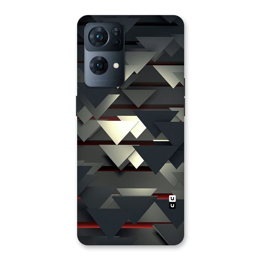 Classic Triangles Design Back Case for Oppo Reno7 Pro 5G