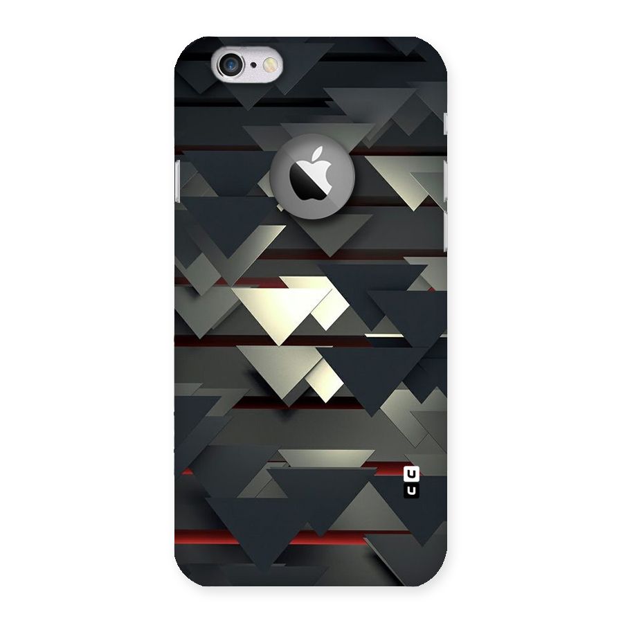 Classic Triangles Design Back Case for iPhone 6 Logo Cut