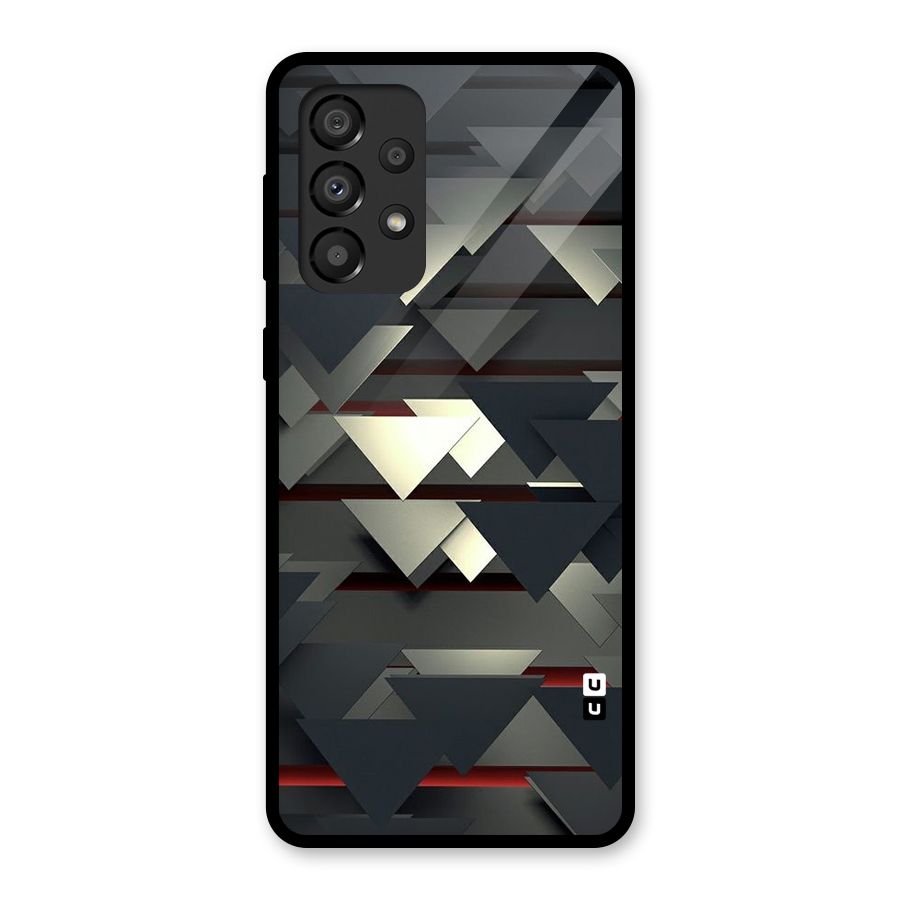 Classic Triangles Design Glass Back Case for Galaxy A33 5G