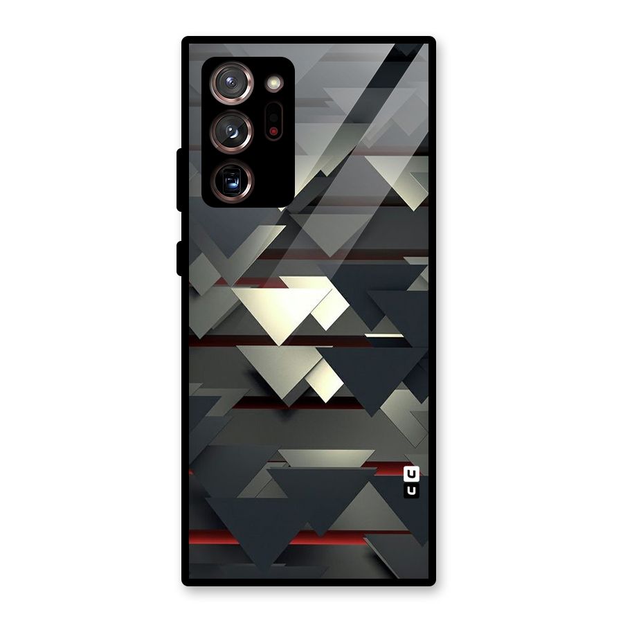 Classic Triangles Design Glass Back Case for Galaxy Note 20 Ultra 5G