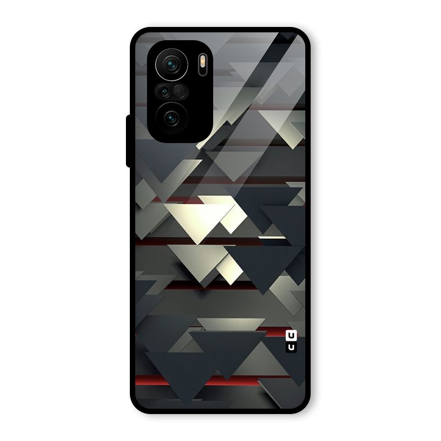 Classic Triangles Design Glass Back Case for Mi 11X Pro