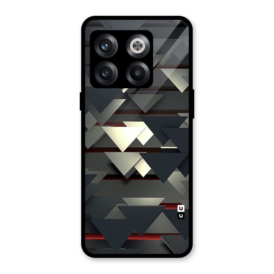 Classic Triangles Design Glass Back Case for OnePlus 10T