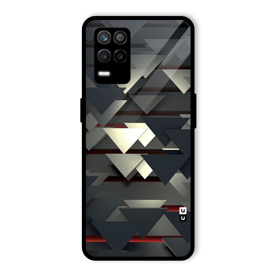 Classic Triangles Design Glass Back Case for Realme 8 5G