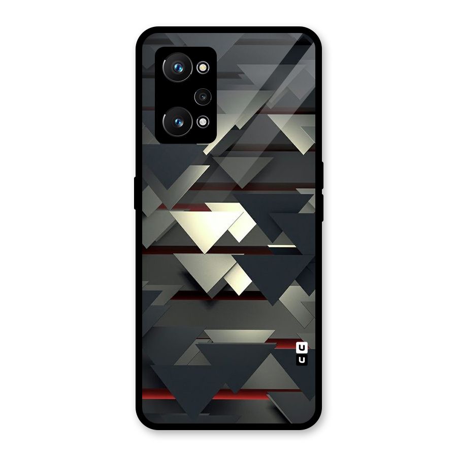 Classic Triangles Design Glass Back Case for Realme GT Neo 3T