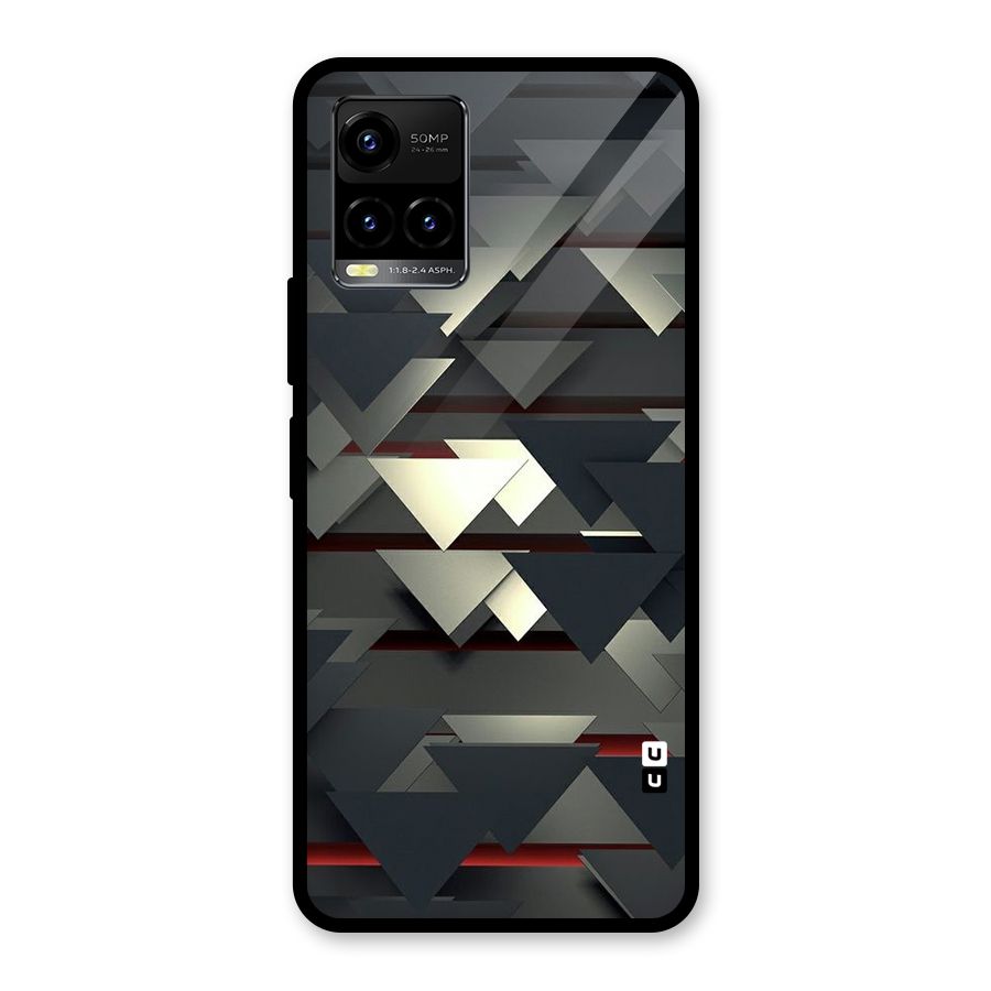 Classic Triangles Design Glass Back Case for Vivo Y21T