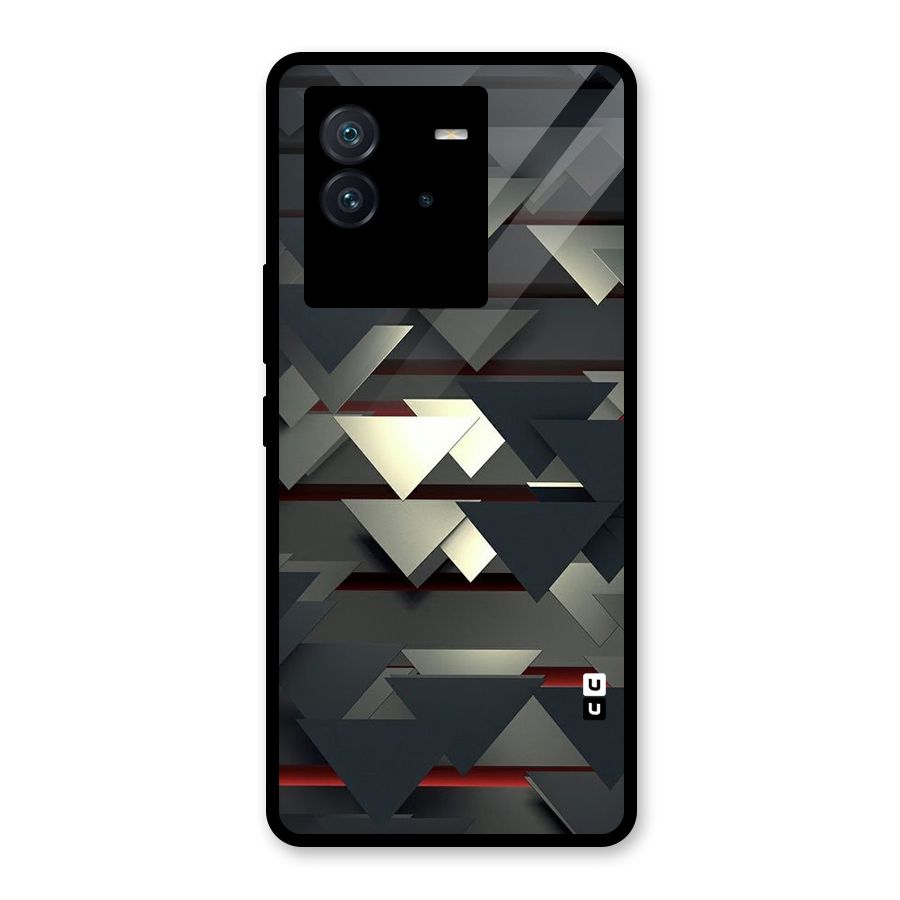 Classic Triangles Design Glass Back Case for Vivo iQOO Neo 6 5G