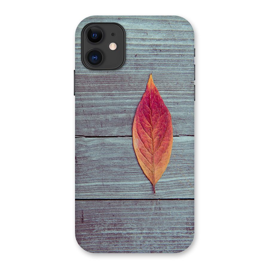 Classic Wood Leaf Back Case for iPhone 11