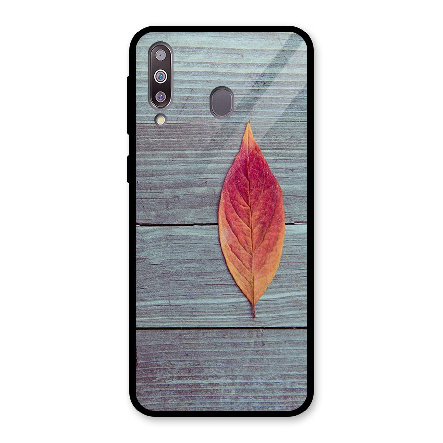 Classic Wood Leaf Glass Back Case for Galaxy M30