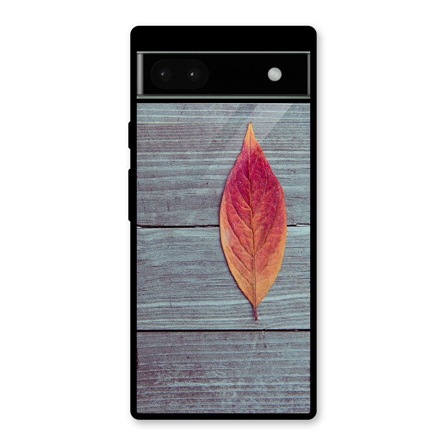 Classic Wood Leaf Glass Back Case for Google Pixel 6a