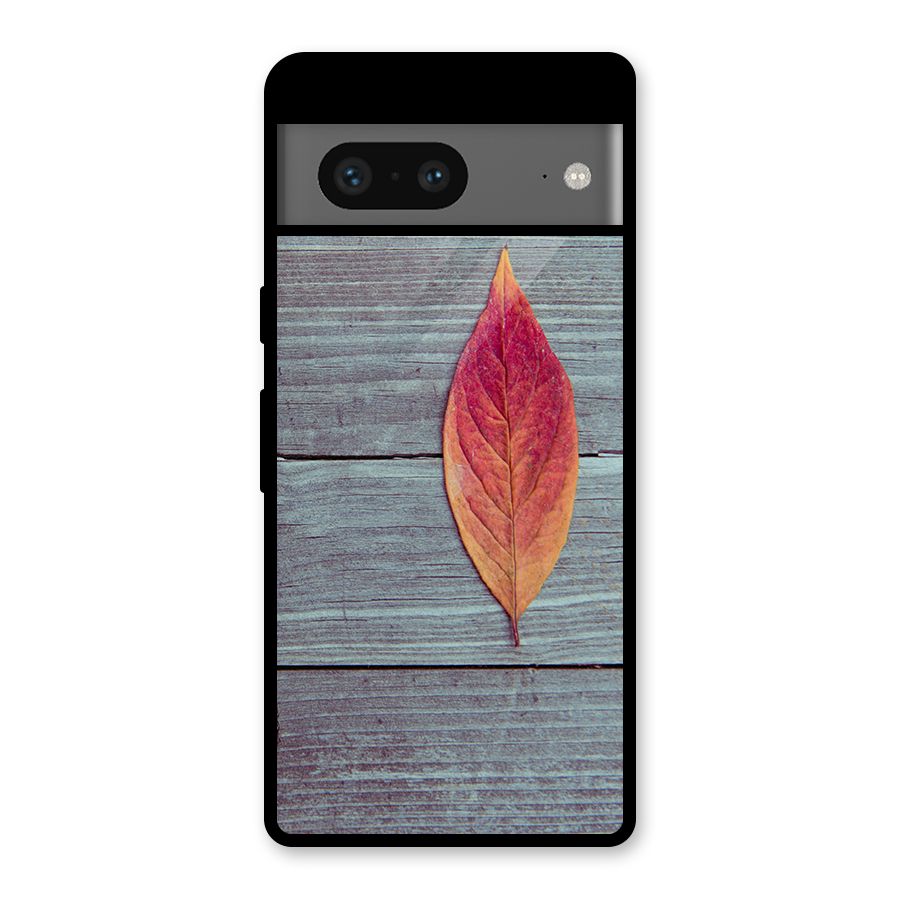 Classic Wood Leaf Glass Back Case for Google Pixel 7