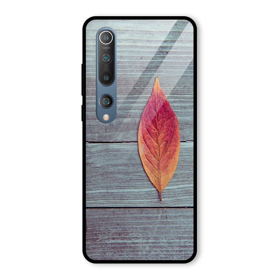 Classic Wood Leaf Glass Back Case for Mi 10