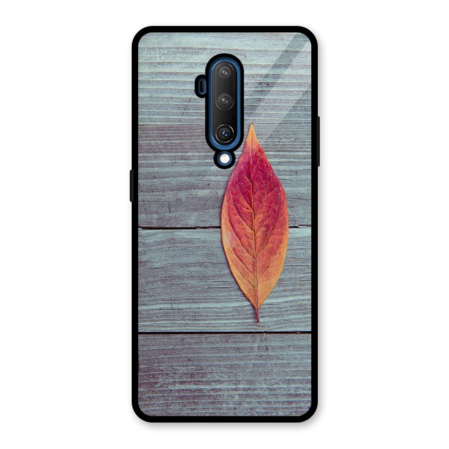 Classic Wood Leaf Glass Back Case for OnePlus 7T Pro