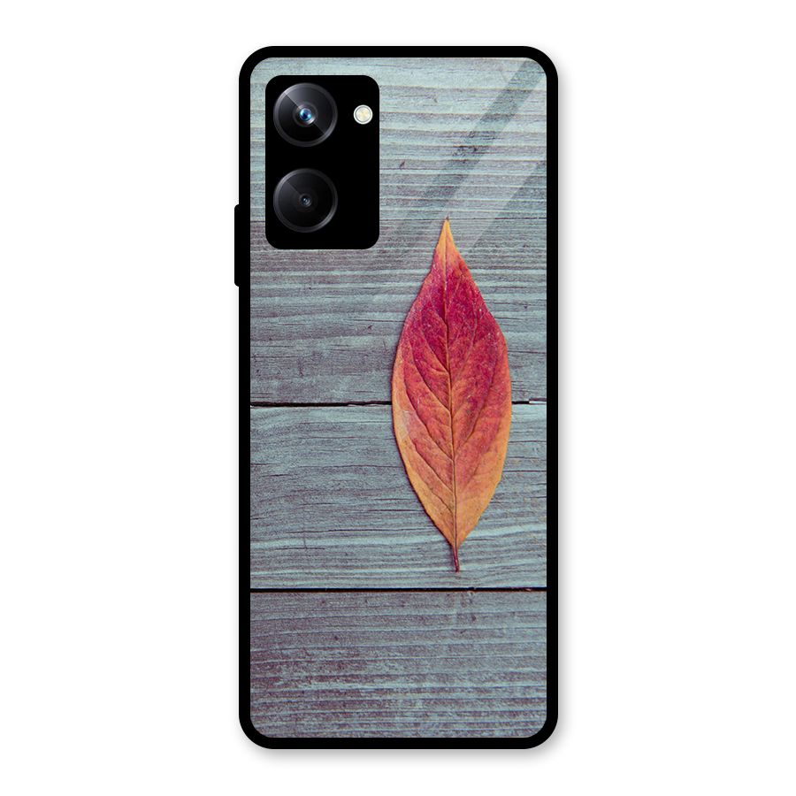 Classic Wood Leaf Glass Back Case for Realme 10 Pro