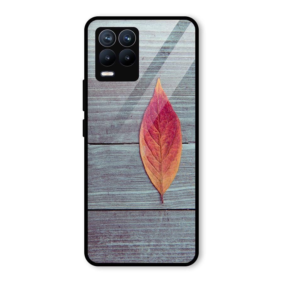 Classic Wood Leaf Glass Back Case for Realme 8 Pro
