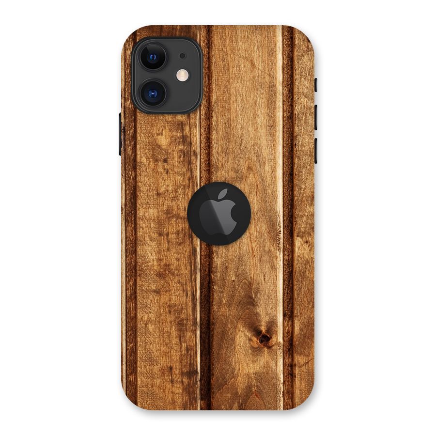 Classic Wood Print Back Case for iPhone 11 Logo Cut