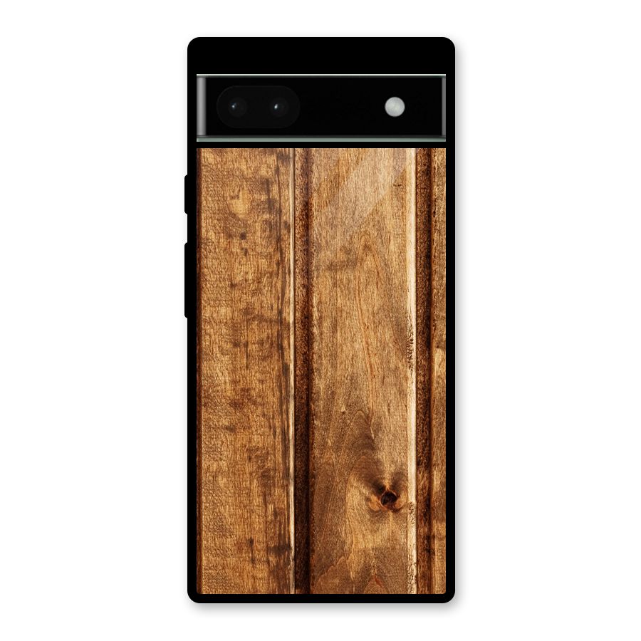 Classic Wood Print Glass Back Case for Google Pixel 6a
