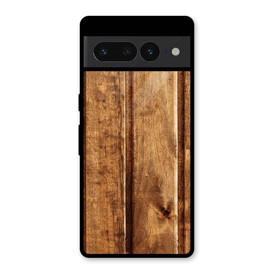 Classic Wood Print Glass Back Case for Google Pixel 7 Pro