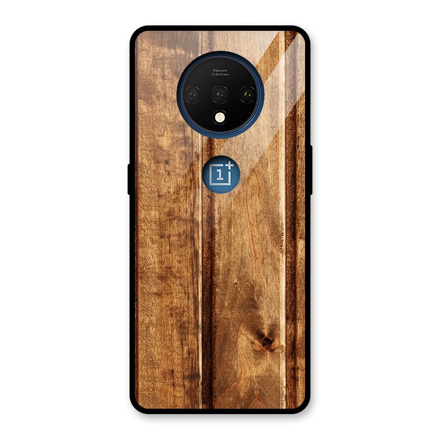 Classic Wood Print Glass Back Case for OnePlus 7T