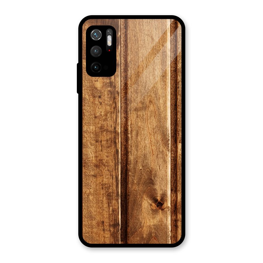 Classic Wood Print Glass Back Case for Poco M3 Pro 5G