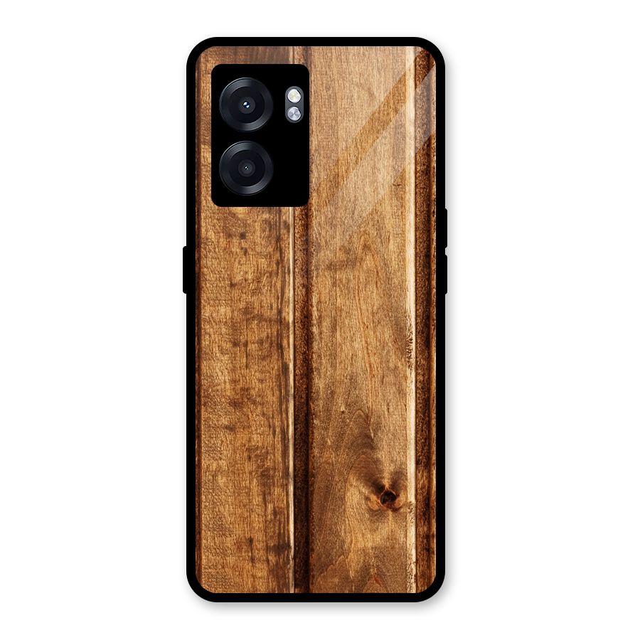 Classic Wood Print Glass Back Case for Realme Narzo 50 5G