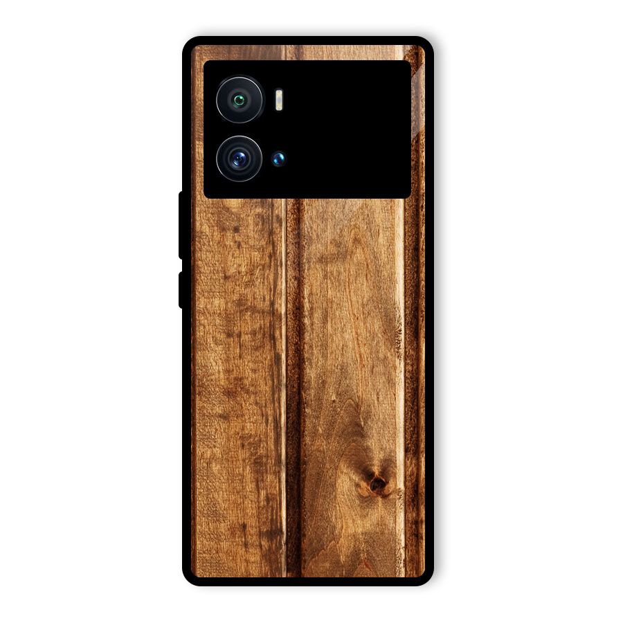 Classic Wood Print Glass Back Case for Vivo iQOO 9 Pro