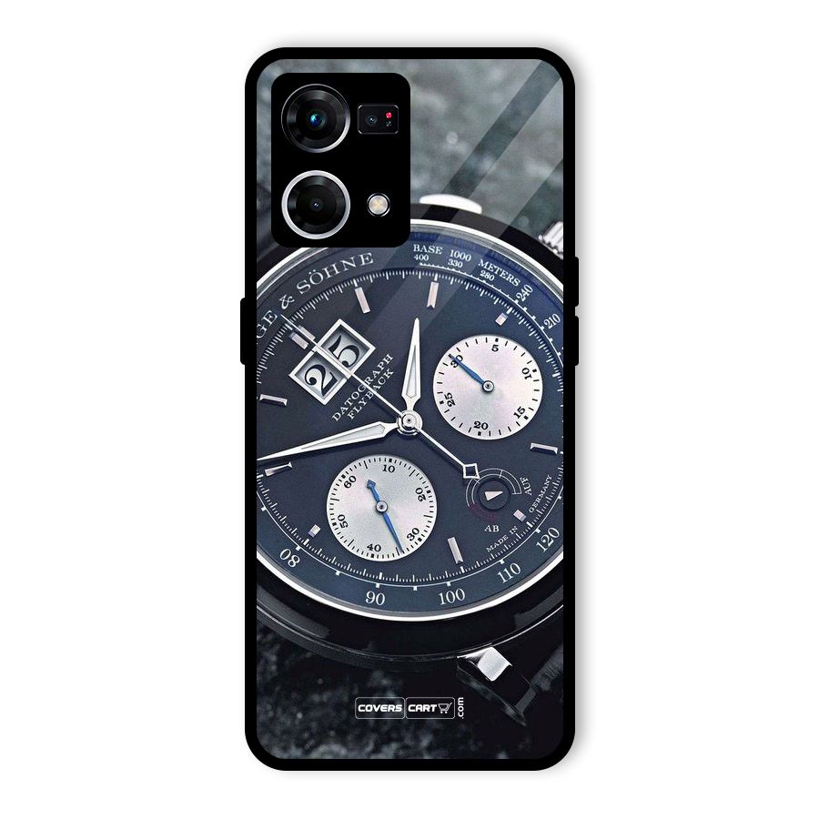 Classic Wrist Watch Glass Back Case for Oppo F21s Pro 4G