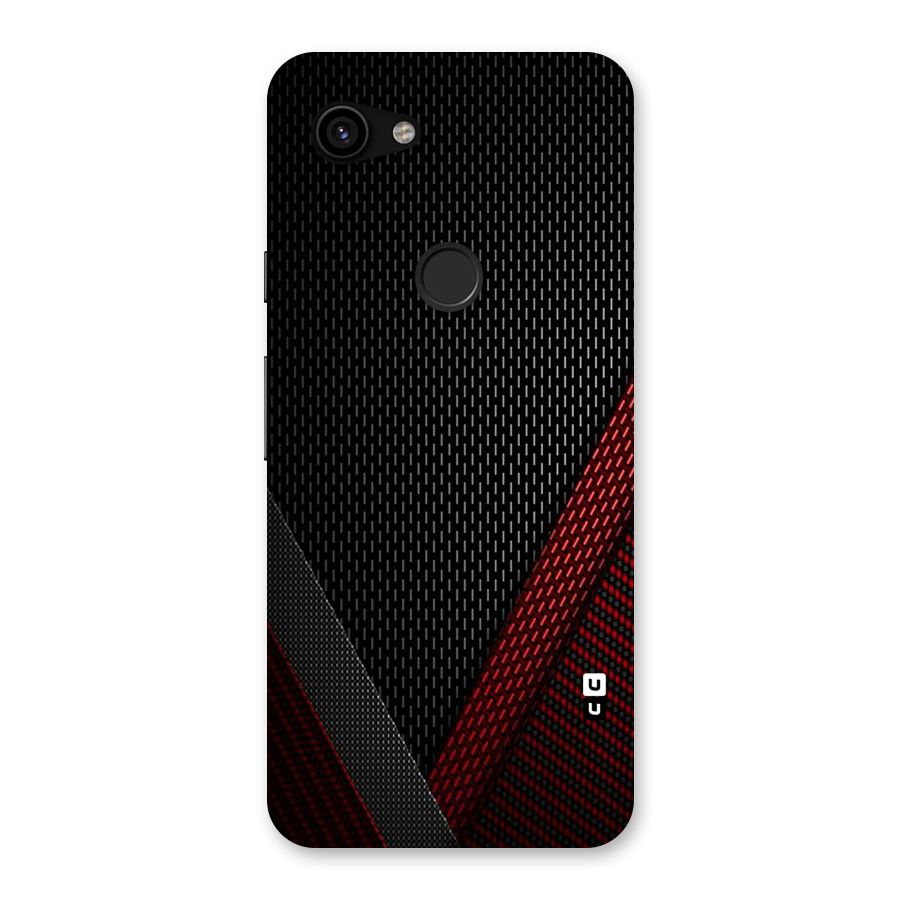 Classy Black Red Design Back Case for Google Pixel 3a